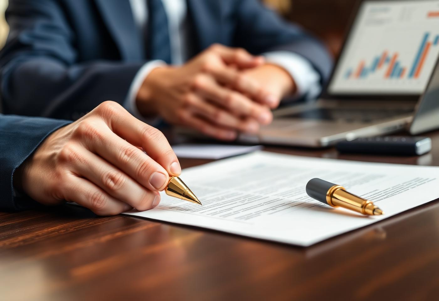 Signature d'un contrat financier avec poignée de main professionnelle